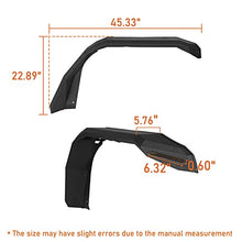 Load image into Gallery viewer, Hooke Road JL/JT Rugged Front Fender Flares for 2018-2023 Jeep Wrangler JL & Gladiator JT (2PCS Flat Steel Fenders)