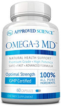 Load image into Gallery viewer, Omega-3MD - Fish Oil EPA & DHA - Improve Cardiovascular, Cognitive, and Joint Health - 6 Bottles Supply