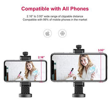 Load image into Gallery viewer, Phone Tripod Mount with Cold Shoe, ULANZI Universal Cell Phone Tripod Adapter, Smartphone Stand Holder for Monopod Selfie Stick Fits iPhone Samsung and All Phones, 360 Rotation, Adjustable Clamp