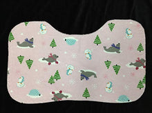 Load image into Gallery viewer, BURP CLOTHS Winter Seals Large Absorbent 100% Cotton Flannel & Terrycloth Baby Girl Burp Rags