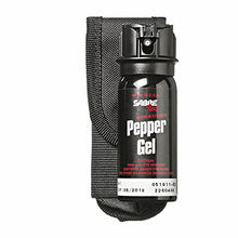 Load image into Gallery viewer, SABRE Tactical Pepper Gel With Belt Holster, 18 Bursts of Maximum Police Strength OC Spray, Quick Access Flip Top Safety, 18-Foot Range, Gel Is Safer, Designed For Security Professionals