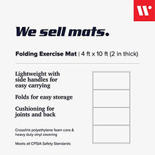Load image into Gallery viewer, We Sell Mats 4 ft x 10 ft x 2 in Personal Fitness & Exercise Mat, Lightweight and Folds for Carrying, Purple/Pink