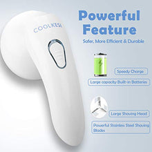 Load image into Gallery viewer, COOLKESI Upgrade Rechargeable Lint Remover & Fabric Shaver, 3-Leaf Stainless Steel Blades Lint Shaver Defuzzer Pill Fuzz Remover for Clothes, Dryer, Couch, Blanket, Sweater, Furniture