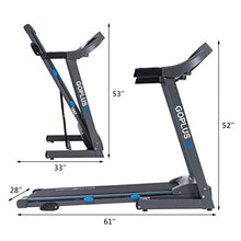 Load image into Gallery viewer, Goplus 2.25HP Electric Folding Treadmill with Incline, with Display and 12 Built-in Workout Programs, Walking Running Jogging Fitness Machine for Home & Gym Cardio Fitness