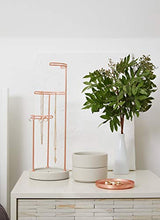 Load image into Gallery viewer, Umbra Tesora 3-Tier Jewelry Stand, Earring Holder, Accessory Organizer and Display, Concrete/Copper