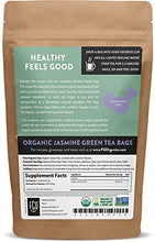 Load image into Gallery viewer, Organic Jasmine Green Tea Bags | 100 Tea Bags | Jasmine Scented Green Tea | Eco-Conscious Tea Bags in Kraft Bag | by FGO