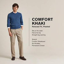 Load image into Gallery viewer, Dockers Men's Relaxed Fit Comfort Khaki Pants - Pleated, British Khaki (Stretch), 44W x 30L