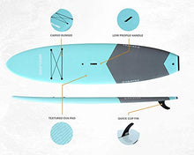 Load image into Gallery viewer, Driftsun Padded Stand Up Paddleboard 11ft Rigid Soft Top SUP with Paddle, Fin, and Leash
