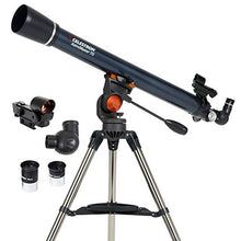 Load image into Gallery viewer, Celestron - AstroMaster 70AZ Telescope - Refractor Telescope - Fully Coated Glass Optics - Adjustable Height Tripod – BONUS Astronomy Software Package