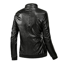 Load image into Gallery viewer, Men Winter Top Leather Jacket Biker Motorcycle Zipper Long Sleeve Coat Blouses