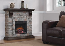 Load image into Gallery viewer, Classic Flame Pioneer Stone Electric Fireplace Mantel Package, Brushed Dark Pine - 18WM10400-I601