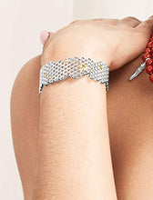 Load image into Gallery viewer, Mignon Faget HIVE Narrow Jeweled Sterling Silver Cuff with Honey Crystal