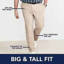 Load image into Gallery viewer, IZOD Men's Big & Tall Big and Tall Advantage Performance Flat Front Straight Fit Chino Pant, Smoked Pearl, 36W X 36L