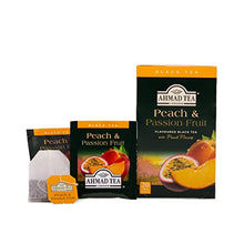 Load image into Gallery viewer, Ahmad Tea Black Tea, Peach And Passion Fruit Teabags, 20 ct (Pack Of 6) - Caffeinated And Sugar-Free
