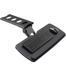 Load image into Gallery viewer, HUANUO Keyboard Tray Under Desk,360 Adjustable Ergonomic Sliding Keyboard & Mouse Tray, 25" W x 9.8" D, Black