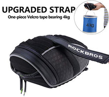 Load image into Gallery viewer, ROCKBROS Bike Seat Bag Waterproof, Bicycle Saddle Bag Under Seat 3D Shell Cycling Seat Pack for Mountain Road Bikes Black