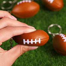 Load image into Gallery viewer, Blulu 20 Pack Football Keychains for Party Favors, School Carnival Reward, Party Bag Gift Fillers (Football Keychains, 20 Pack)