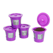 Load image into Gallery viewer, Perfect Pod Cafe Save Reusable K Cup Pod Coffee Filters | Refillable Coffee Pod Capsules with Built-In, Integrated Mesh Strainer for Use with Keurig & Select Single Cup Coffee Machines, 4-Pack