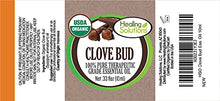 Load image into Gallery viewer, Healing Solutions Organic 10ml Oils - Clove Bud Essential Oil - 0.33 Fluid Ounces
