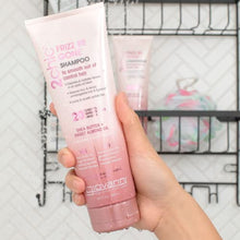 Load image into Gallery viewer, GIOVANNI 2chic Frizz Be Gone Shampoo Anti Frizz Natural Hair Smoothing Formula with Shea Butter & Sweet Almond Oil, Macadamia, Coconut, Sulfate & Paraben Free, Color Safe, 8.5 Fl Oz