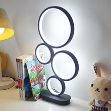 Load image into Gallery viewer, LENIVER LED Table Lamp, Modern Dimmable Bedside Table Light, 18W, 3 Color Modes, for Living Room, Bedroom, Office, Nightstand, Bookshelf (Black)