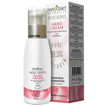Load image into Gallery viewer, Hand Cream with Collagen, Essential Rose Oil, Keratin and Vitamin E - Anti-aging Lotion for Dry Aging Hands. For Silky Smooth Hands Skin Moisturizer by HerbXtract, 3.4 Fluid Ounces