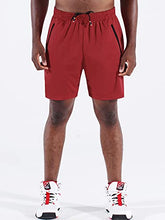 Load image into Gallery viewer, Neleus Men's Basketball Shorts 7" Workout Running Shorts,6083,3 Pack,Black/Blue/Red,L