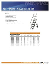 Load image into Gallery viewer, Tri-Arc KDRF112166 12-Step All-Terrain Roll and Fold Steel Industrial & Warehouse Ladder with Perforated Tread