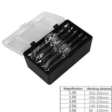 Load image into Gallery viewer, AXZHYX Hand-held Magnifier Hands-Free Head-Mounted Magnifier, 5 Sets HD Lens with LED 1X 1.5X 2X 2.5X 3.5X Reading Glasses, Newspapers Welding Thread for Repairs and Maintenance Jewelry Magnifier