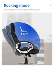 Load image into Gallery viewer, Office Chair Computer High Back Adjustable Ergonomic Desk Chair Executive PU Leather Swivel Task Chair with Armrests Lumbar Support (Black)