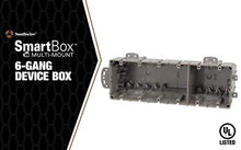 Load image into Gallery viewer, Madison Electric Products MSBMMT6G 6 Gang Multi Mount Device Box with Depth Adjustable, Heavy Duty 42lb, Gray