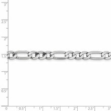 Load image into Gallery viewer, Black Bow Jewelry Men's 6mm 14k White Gold Flat Figaro Chain Necklace, 24 Inch