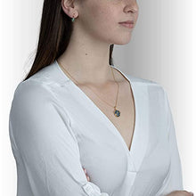 Load image into Gallery viewer, 14K Yellow Gold Plated Over 925 Sterling Silver Fire Black Opal Large Pendant; October Libra Birthstone Necklace; Unique Jewelry For Women; Handmade Vintage Style Opal Necklace For Women