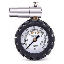 Load image into Gallery viewer, Hi-Spec 160 PSI Tire Pressure Dial Gauge for Presta Valves on Road Racing Bikes & High End Mountain Bikes. Glass Dial with Quick-Release Air Button. Pocketable with a Rugged Protective Ring