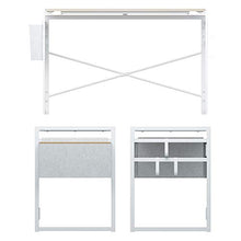 Load image into Gallery viewer, JSB Folding Computer Desk with Storage Bag and Hook, Writing Desk Modern Industrial Work Table Laptop Desk for Home Office (39.37” x 19.69” x 29.53”, White)