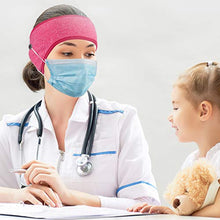 Load image into Gallery viewer, 8 Pieces Ear Warmer Headbands with Buttons Winter Fleece Running Headband Fleece Earmuffs Sport Headband Winter Ear Covers for Men Women (Lined Style)