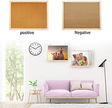Load image into Gallery viewer, 2 Pack Cork Board Bulletin Board, Hanging Pins Board, Frame Linen Wall -Message Vision Board (2 Pcs 11.7 x 15.8 inch)