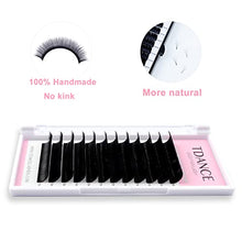 Load image into Gallery viewer, TDANCE Eyelash Extension Supplies Rapid Blooming Volume Eyelash Extensions Thickness 0.07 D Curl Mix 14-19mm Easy Fan Volume Lashes Self Fanning Individual Eyelashes Extension (D-0.07,14-19mm)