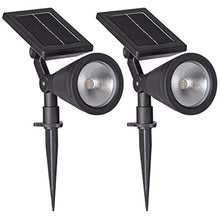 Load image into Gallery viewer, Sterno Home GL40460 Outdoor Solar LED Black Light Kit, Ground or Wall Mountable, Landscape Waterproof Security Lighting with Adjustable Spotlight for Patio, Porch, Deck, Garden, Pool - 2 Pack