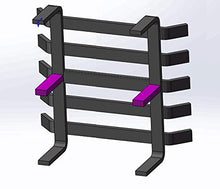 Load image into Gallery viewer, Hi-Flame Log Grate Heavy Duty Solid Steel Burning Fireplace Wood Stove Firewood Holder, 13 INCH, 13 x 10 x 4 Inch Matt Black