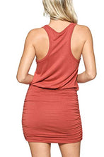 Load image into Gallery viewer, LaClef Women's Mini Sexy Bodycon Tank Dress, Brick, M