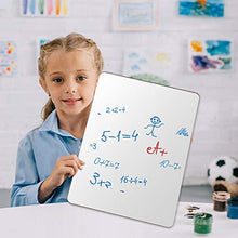 Load image into Gallery viewer, Dry Eraser Learning Board Wipe Off Lapboards, Reusable, Durable, Portable Whiteboard with Single Side - 9 X 12 Inches Small White Board for Students, Kids Drawing, Classroom (1 Pack)