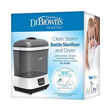Load image into Gallery viewer, Dr. Brown's Clean Steam Baby Bottle and Pacifier Sterilizer and Dryer with Folding Baby Bottle Drying Rack