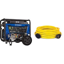 Load image into Gallery viewer, Westinghouse WGen7500 Portable Generator with Remote Electric Start - 7500 Rated Watts & 9500 Peak Watts & Champion 25-Foot 30-Amp 250-Volt Generator Power Cord for Manual Transfer Switch