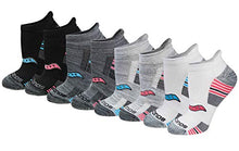 Load image into Gallery viewer, Saucony Women's Performance Heel Tab Athletic Socks (8 & 16, Grey Fashion (8 Pairs), Shoe Size: 5-10