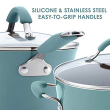 Load image into Gallery viewer, Rachael Ray Cucina Nonstick Cookware Pots and Pans Set, 12 Piece, Agave Blue