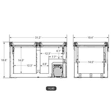 Load image into Gallery viewer, ICECO VL60 Dual Zone Portable Refrigerator with SECOP Compressor, 60 Liters Platinum Compact Refrigerator, DC 12/24V, AC 110-240V, 0℉ to 50℉, Home & Car Use (with Insulated Cover)