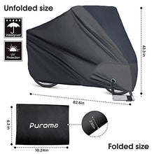 Load image into Gallery viewer, Puroma Bike Cover Outdoor Waterproof Bicycle Covers Rain Sun UV Dust Wind Proof with Lock Hole for Mountain Road Electric Bike, XXL (Basic Black)