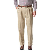 Load image into Gallery viewer, Dockers Men's Relaxed Fit Comfort Khaki Pants - Pleated, British Khaki (Stretch), 44W x 30L