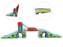 Load image into Gallery viewer, Z MAYABBO Wooden Train Tracks Accessories Wood Train Lifting Bridge for Railroad Tracks fits for All Railway Tracks